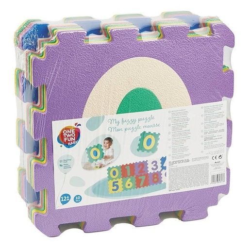 ONE TWO FUN Puzzle Espuma Números 10 Peças 30x30x1cm