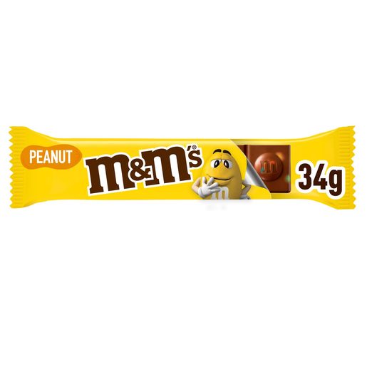M&M'S Tablete de Chocolate Peanut 34 g, SNACKS