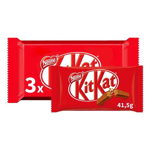 KITKAT Snack de Chocolate de Leite Nestlé 3x41,5 g