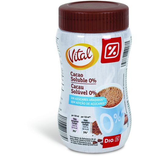 DIA VITAL Bebida Cacau Solúvel 0% 325 g DIA VITAL Bebida Cacau Solúvel 0% 325 g