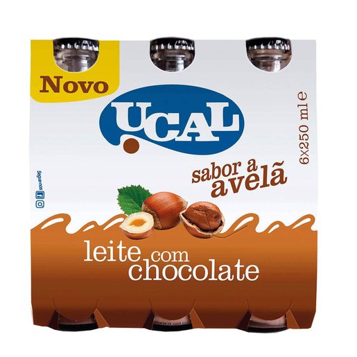 UCAL Leite com Chocolate Sabor a Avelã 6x250 ml