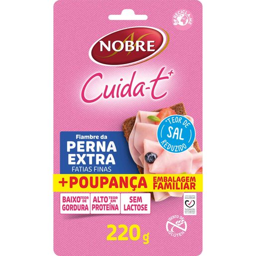 NOBRE Fiambre da Perna Extra Fatias Finas Cuida-T + 220 g