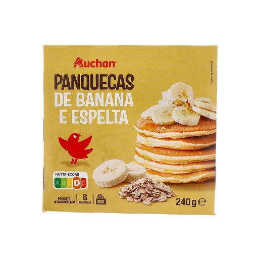 AUCHAN Panquecas de Banana e Espelta 6 un