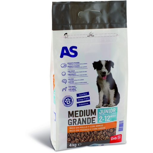 AS Alimentação Seca Para Cão Menu Junior 4 kg AS Alimentação Seca Para Cão Menu Junior 4 kg