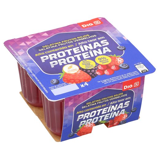 DIA Gelatina de Frutos Vermelhos Proteína 4x100 g