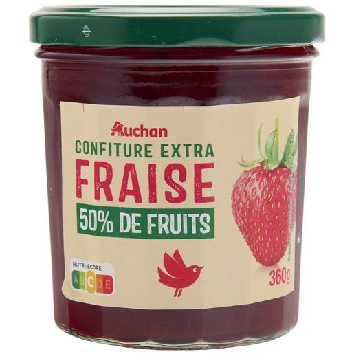 AUCHAN Doce Extra 50% Frutos Morango 360 g