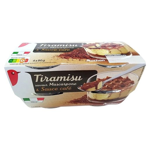 AUCHAN Tiramisu Molho de Café 4x80 g AUCHAN Tiramisu Molho de Café 4x80 g
