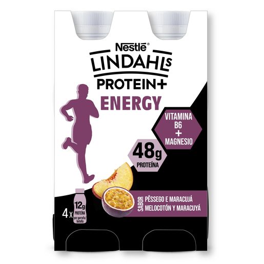 LINDAHLS Iogurte Líquido Proteico Energy Maracujá 4x160 g