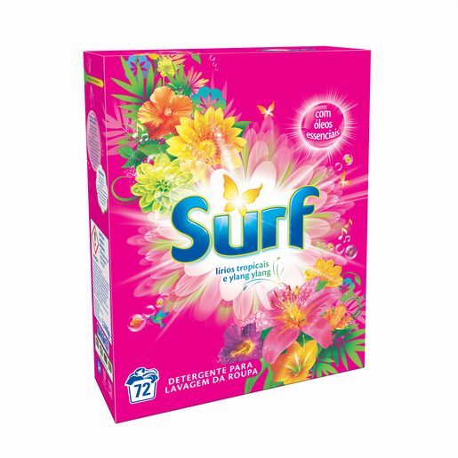 SURF Detergente Máquina Roupa Pó Tropical 72 Lv