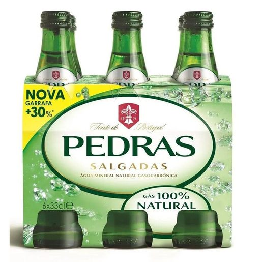 PEDRAS SALGADAS Água com Gás Vidro 6x330 ml