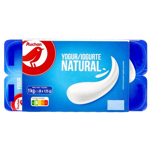 AUCHAN Iogurte Natural Açucarado 8x125 g AUCHAN Iogurte Natural Açucarado 8x125 g