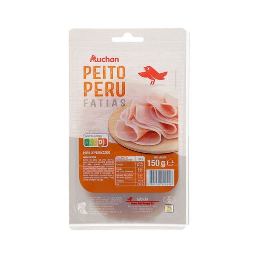 AUCHAN Fiambre de Peito de Peru Fatias 150 g AUCHAN Fiambre de Peito de Peru Fatias 150 g