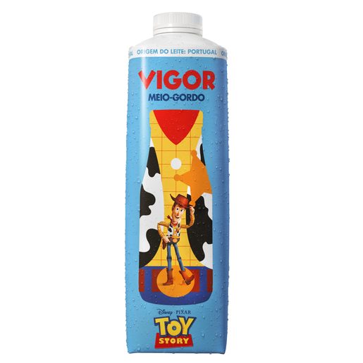 VIGOR Leite Pasteurizado Meio Gordo 1 L