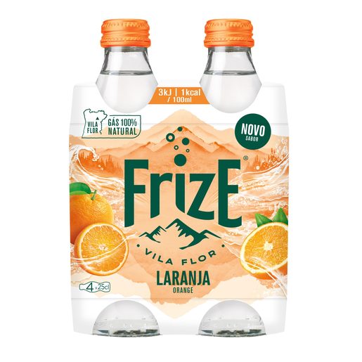 FRIZE Água com Gás Sabor Laranja 4x250 ml