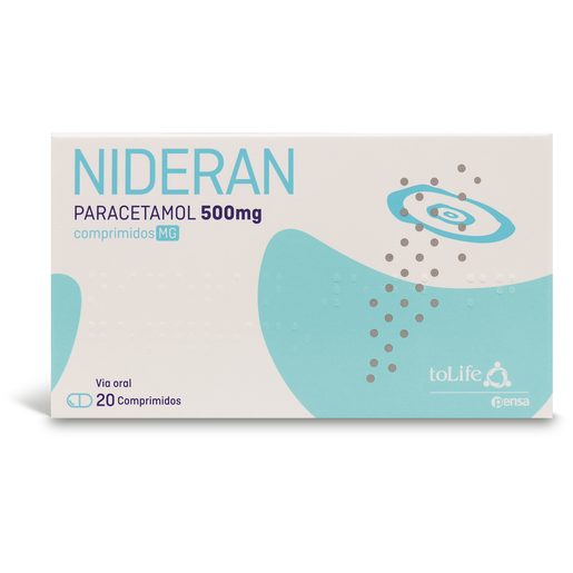 NIDERAN Paracetamol 500 mg Comprimido 20 un
