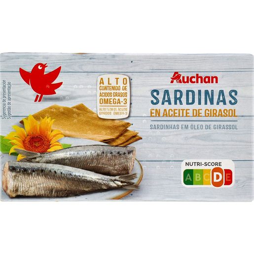AUCHAN Sardinhas Óleo Girassol 120 g