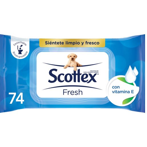 SCOTTEX Papel Higiénico Hímido Fresh 74 un