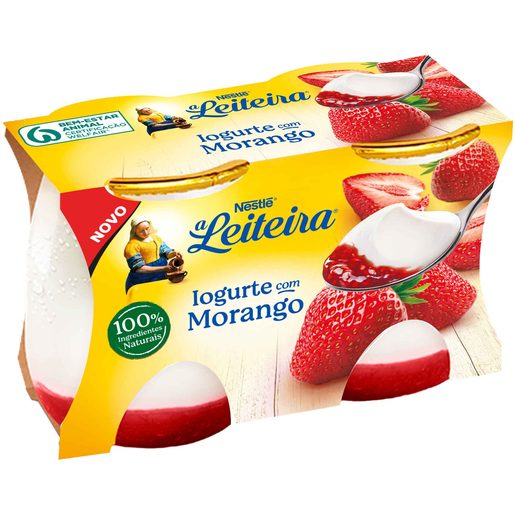A LEITEIRA Iogurte Vidro com Morango 2x125 g A LEITEIRA Iogurte Vidro com Morango 2x125 g
