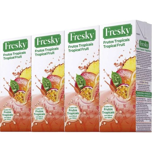 FRESKY Refrigerante sem Gás Frutos Tropicais 4x200 ml