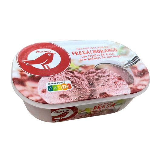 AUCHAN Gelado de Morango com Pedaços 1 L AUCHAN Gelado de Morango com Pedaços 1 L