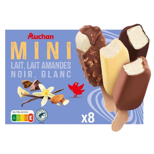 AUCHAN Gelado Palito Mini Sortidos 8x45 ml AUCHAN Gelado Palito Mini Sortidos 8x45 ml
