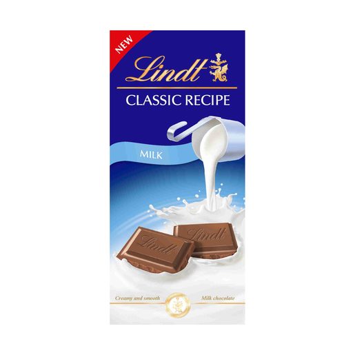 LINDT Tablete de Chocolate de Leite 125 g