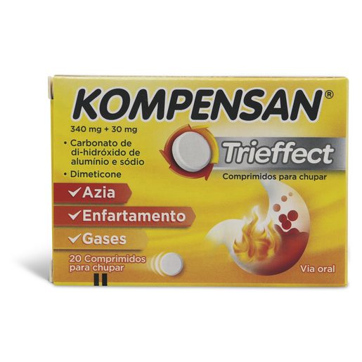 KOMPENSAN Trieffect 340 mg + 30 mg Comprimido Para Chupar 20 un