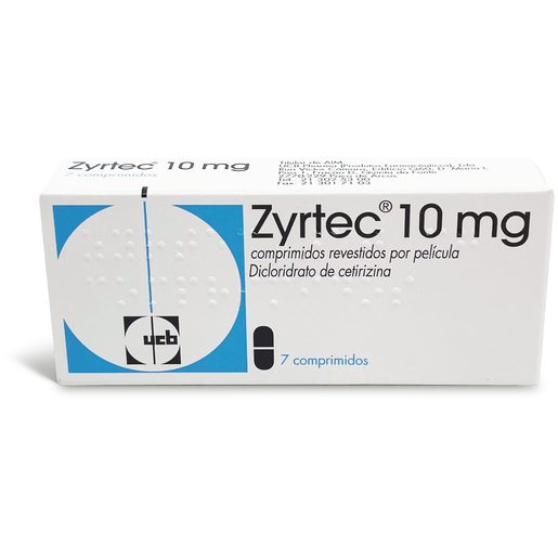 ZYRTEC 10 mg Comprimido Revestido 7 un