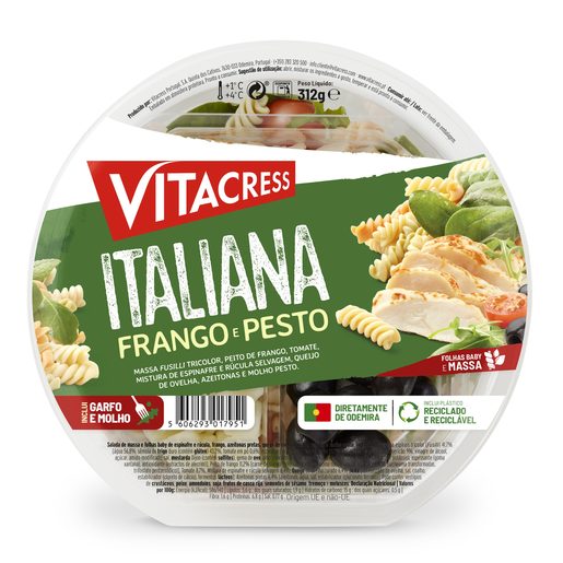 VITACRESS Salada Italiana Frango e Pesto Embalada 312 g
