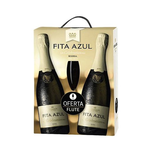 FITA AZUL Vinho Espumante Meio Seco com Oferta de Flute 2x750 ml FITA AZUL Vinho Espumante Meio Seco com Oferta de Flute 2x750 ml