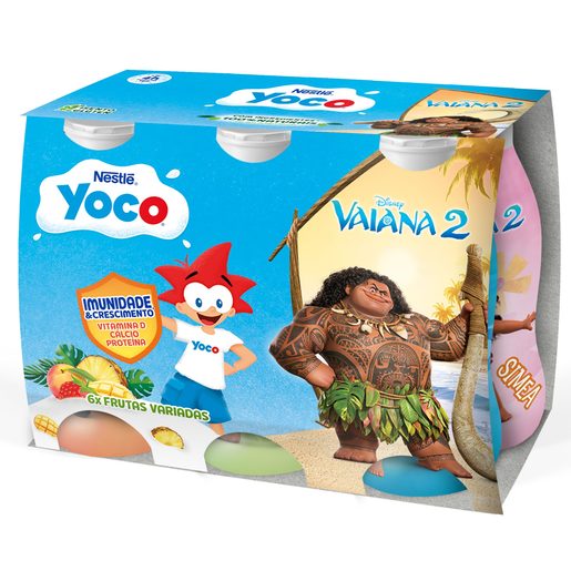YOCO Iogurte Líquido Frutas Variadas 6x90 g YOCO Iogurte Líquido Frutas Variadas 6x90 g
