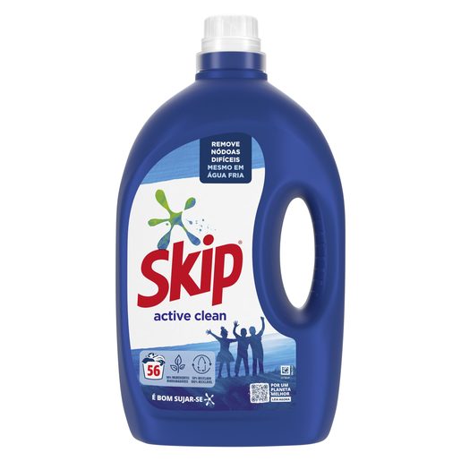 SKIP Detergente Líquido Para Máquina da Roupa Active Clean 56 lv