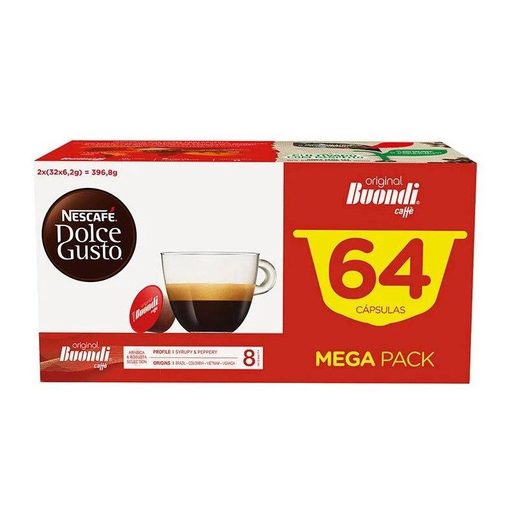 DULCE GUSTO Cápsulas de Café Buondi Original I8 64 un DULCE GUSTO Cápsulas de Café Buondi Original I8 64 un