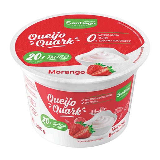 SANTIAGO Queijo Quark Morango 200 g SANTIAGO Queijo Quark Morango 200 g
