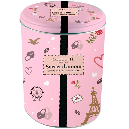 COQUETTE Coffert Lata EAU de Toilette Secret D'Amour COQUETTE Coffert Lata EAU de Toilette Secret D'Amour