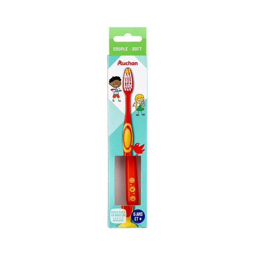AUCHAN Kids Escova Dentes 6+ Suave com Ventosa un AUCHAN Kids Escova Dentes 6+ Suave com Ventosa un