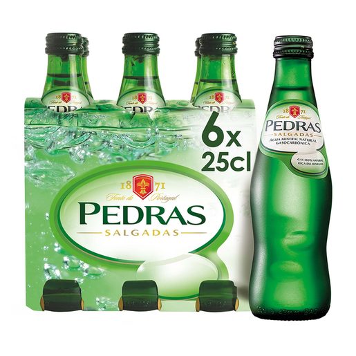 PEDRAS SALGADAS Água Com Gás 6x250 ml