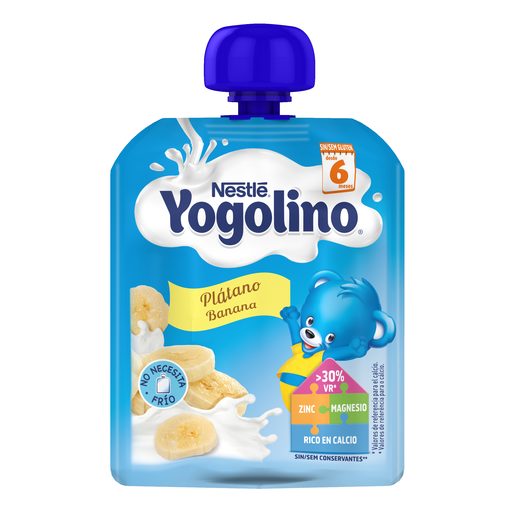 YOGOLINO Pacotinho Banana Alimento Lácteo +6 Meses 90 g