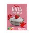 AUCHAN Nata UHT para Bater 200 ml
