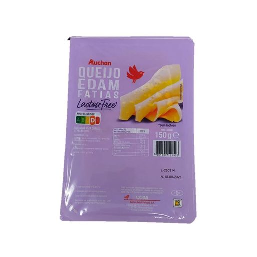 AUCHAN Queijo Edam Fatias sem Lactose 150 g