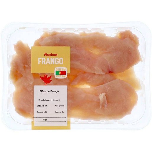 AUCHAN Bifes de Frango Finos (1 un = 400 g aprox) AUCHAN Bifes de Frango Finos (1 un = 400 g aprox)