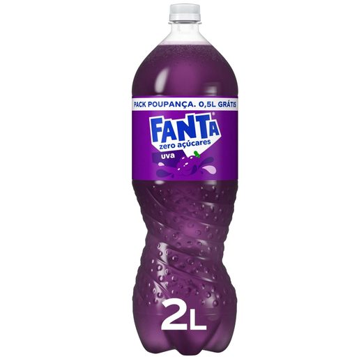FANTA Refrigerante com Gás Uva sem Açúcar  1,5+0,5 L