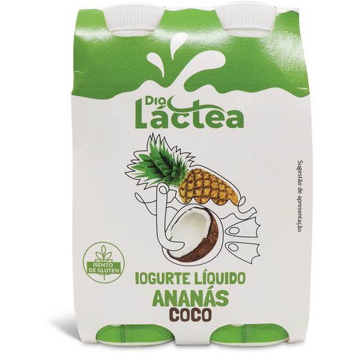 DIA LÁCTEA Iogurte Líquido Polpa Coco e Ananás 4x160 g