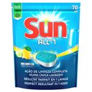 SUN Detergente Máquina Loiça Pastilhas AiO Limão 70 Lv