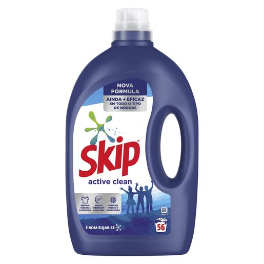 SKIP Detergente Líquido Para Máquina da Roupa Active Clean 56 lv