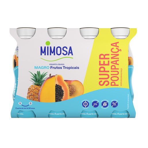 MIMOSA Iogurte Líquido Magro Frutos Tropicais 8x151 ml