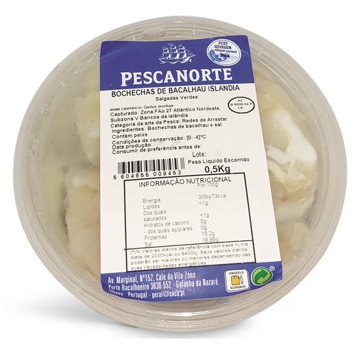 PESCANOVA Bochechas de Bacalhau da Islândia 500 g