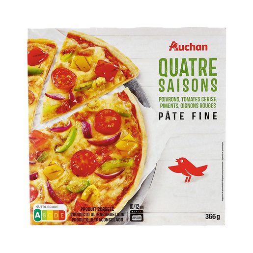 AUCHAN Pizza Extra Fina Divina 4 Stagioni 366 g AUCHAN Pizza Extra Fina Divina 4 Stagioni 366 g