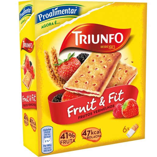 TRIUNFO Bolachas de Frutos Vermelhos Fruit&Fit 148 g