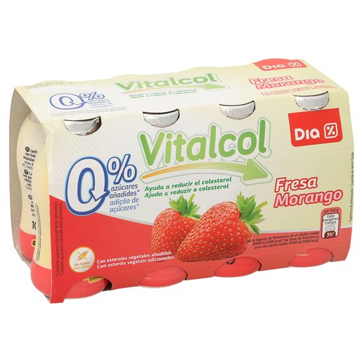 DIA VITAL Iogurte Redutor Colesterol Morango 8x100 g DIA VITAL Iogurte Redutor Colesterol Morango 8x100 g